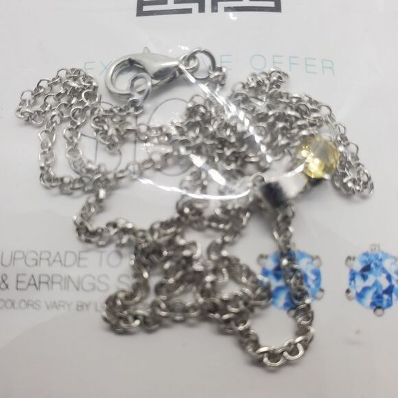 NWT Effy Yellow & Silver Colored Necklace - Picture 2 of 3